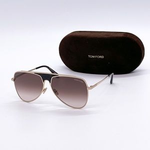 NEW TOM FORD ETHAN TF935 28F UNISEX AVIATOR SUNGLASSES TOM FORD FT0935/S BROWN